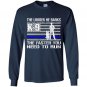 K9 police he barks funny thin blue line Long Sleeve Gildan