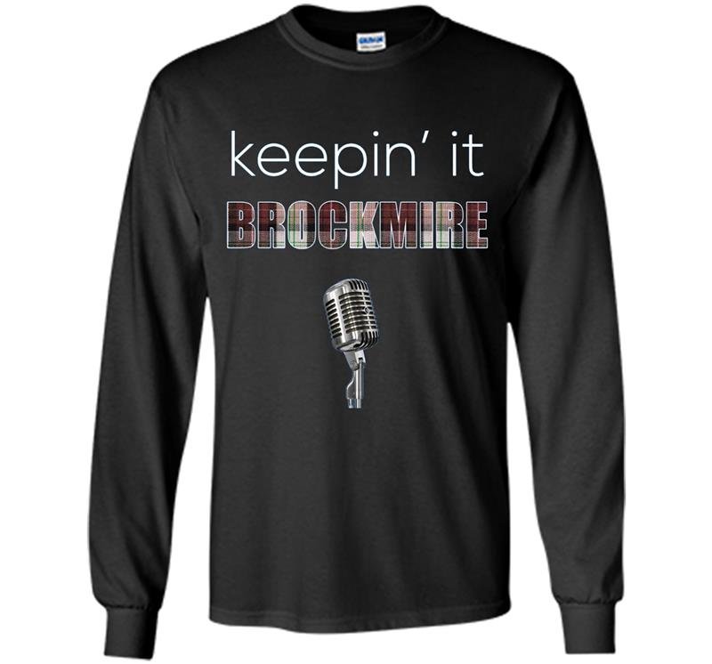 Keepin it brockmire funny plaid baseball Long Sleeve Gildan