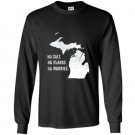 Lake michigan funny no sharks salt worries born home Long Sleeve Gildan