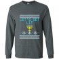 Lets get lit funny hanukkah sweater menorah Long Sleeve Gildan
