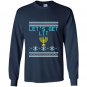 Lets get lit funny hanukkah sweater menorah Long Sleeve Gildan
