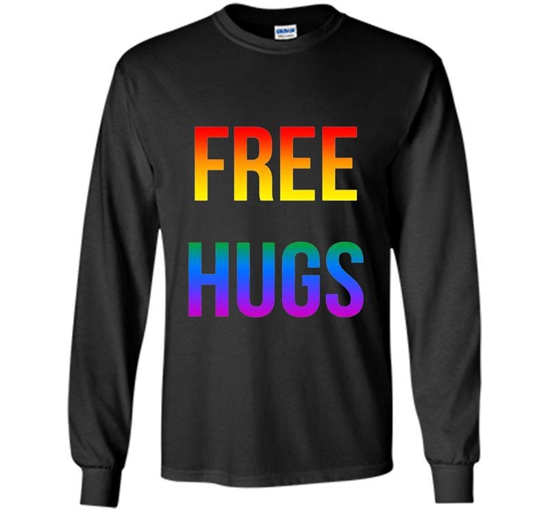 Lgbt gay pride free hugs rainbow Long Sleeve Gildan
