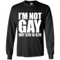 Loo show im not gay but 20 bucks is 20 bucks workout graphic Long Sleeve Gildan