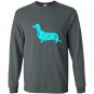 Low rider wiener dog daschund Long Sleeve Gildan