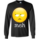 Meh bored emoji face Long Sleeve Gildan