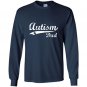 Mens autism dad autism awareness gift Long Sleeve Gildan