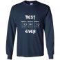 Mens best dad ever guitar funny guitarist musician tee Long Sleeve Gildan