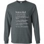 Mens bonus dad definition funny meaning step father gift Long Sleeve Gildan