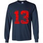 Mens calidesign red bandana 13 retro bred Long Sleeve Gildan