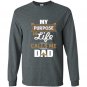 Mens my purpose in life calls me dad Long Sleeve Gildan