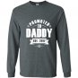 Mens promoted to daddy gift new dad est 2017 Long Sleeve Gildan