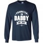 Mens promoted to daddy gift new dad est 2017 Long Sleeve Gildan