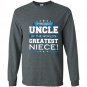 Mens proud uncle of the worlds greatest niece uncle gift Long Sleeve Gildan