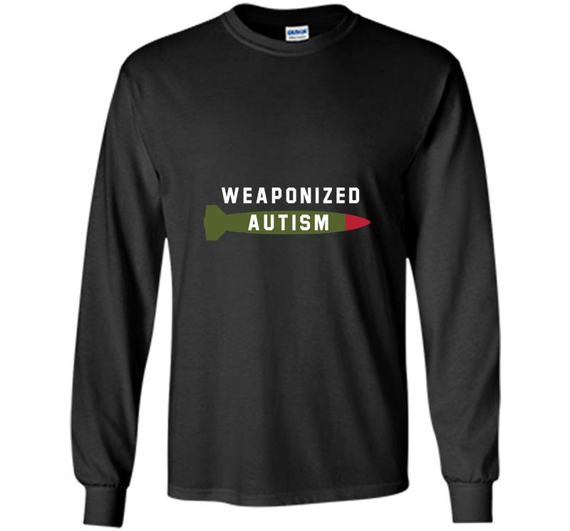 Mens weaponized autism meme kek Long Sleeve Gildan