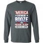 Merica 4th of july drinking party funny patriotic Long Sleeve Gildan
