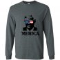 Merica july 4th donald trump Long Sleeve Gildan