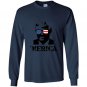 Merica july 4th donald trump Long Sleeve Gildan