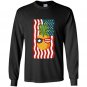 Merica sunglasses flag pineapple 4th of july patriots Long Sleeve Gildan