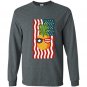 Merica sunglasses flag pineapple 4th of july patriots Long Sleeve Gildan