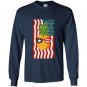 Merica sunglasses flag pineapple 4th of july patriots Long Sleeve Gildan