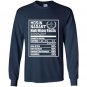 Mosin nagant nutrition facts brown Long Sleeve Gildan