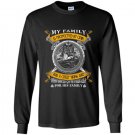 My family is protected by odin and a crazy dad Long Sleeve Gildan