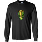 Navy sere school heather Long Sleeve Gildan