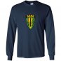 Navy sere school heather Long Sleeve Gildan
