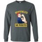 Nevertheless she persisted rosie the riveter tee Long Sleeve Gildan