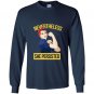 Nevertheless she persisted rosie the riveter tee Long Sleeve Gildan