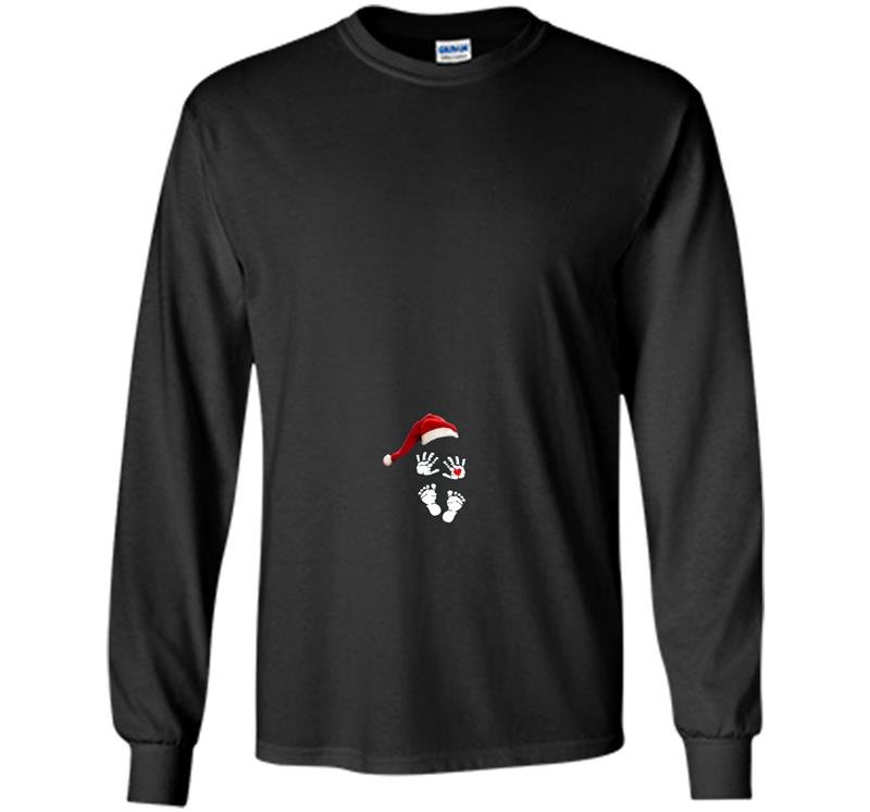 New baby bump first christmas 2016 pregnancy Long Sleeve Gildan