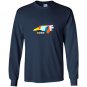 North carolina home state usa map heart graphic tee Long Sleeve Gildan
