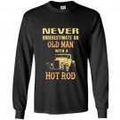 Old man with a hot rod Long Sleeve Gildan