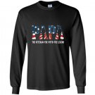 Papa the veteran the myth the legend grandpa gift Long Sleeve Gildan