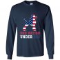 Patriotic dog french poodle 4th of july Long Sleeve Gildan