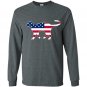 Patriotic kitty cat usa american flag Long Sleeve Gildan