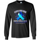Peace love and hope pulmonary hypertension awareness Long Sleeve Gildan