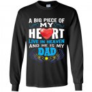 Piece of my heart in heaven dad guardian angel gift Long Sleeve Gildan