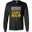 Proud army dad daughter soldier air force Long Sleeve Gildan