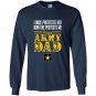 Proud army dad daughter soldier air force Long Sleeve Gildan