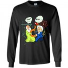 Pythagoras fights einstein c2 funny science tee gift Long Sleeve Gildan