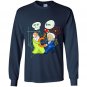 Pythagoras fights einstein c2 funny science tee gift Long Sleeve Gildan