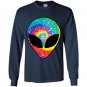 Rainbow alien trippy Long Sleeve Gildan