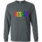 Resist rainbow flag nationa pride march Long Sleeve Gildan