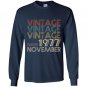 Retro classic vintage november 1977 40th gift 40 years old Long Sleeve Gildan