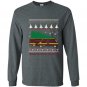 Rv camping ugly sweater xmas tree rv graphic Long Sleeve Gildan