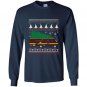 Rv camping ugly sweater xmas tree rv graphic Long Sleeve Gildan