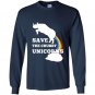 Save the chubby unicorns Long Sleeve Gildan
