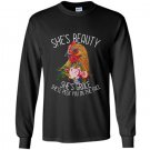 Shes beauty she grace chicken farm Long Sleeve Gildan