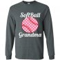 For softball grandma who is granddaughters biggest fan Long Sleeve Gildan